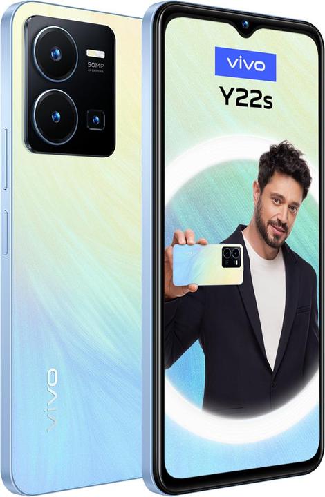 Image du produit Vivo Y22S 128G+6G Starlit Blue (128 Go, Cyan, 6.55", Double SIM, 50 Mpx, 4G)