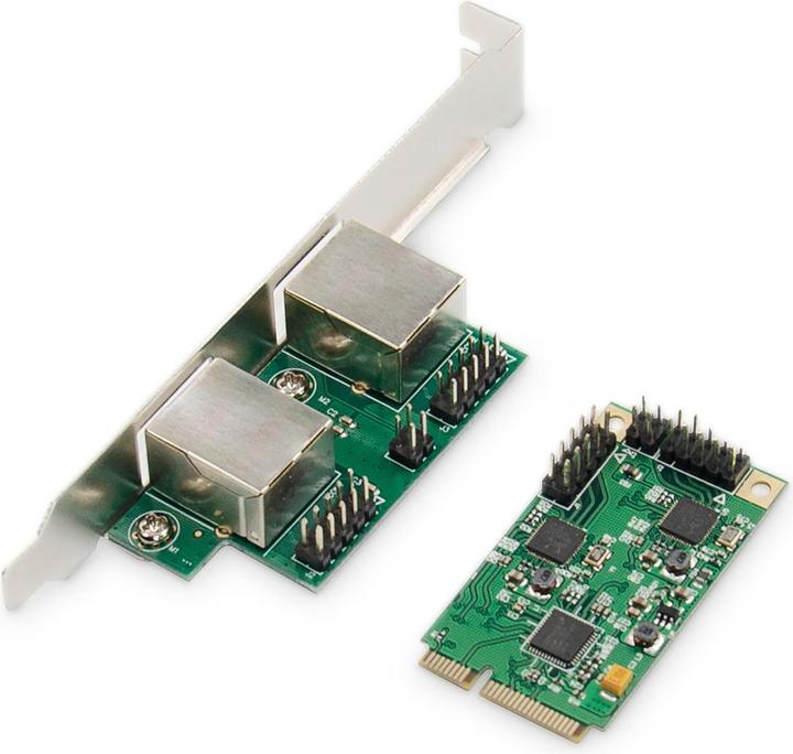 Image du produit Digitus Carte réseau mini PCI Express Dual Gigabit Ethernet (Mini PCI Express)