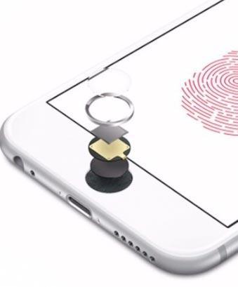 Produktbild Hermex Apple iPhone SE Home Button Touch ID Knopfschutz gold weiss