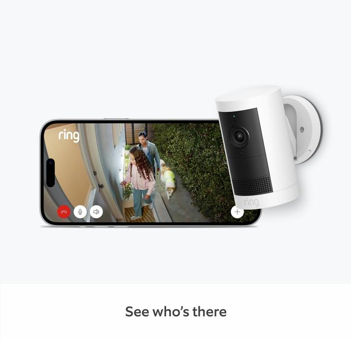 Actual product image Ring Outdoor Cam Plus - Battery - White - EU (2048 x 1080 Pixels)