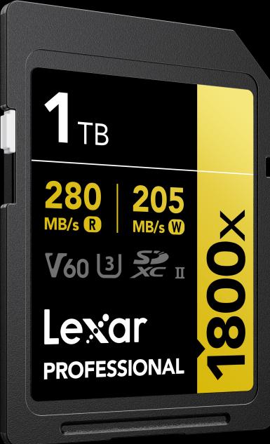 Produktbild Lexar Professional (1000 GB, SDXC, U3, UHS-II)