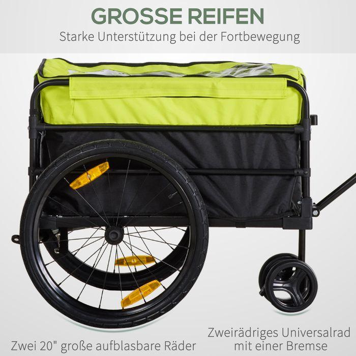 Actual product image Swisshandel24 Goods trailer handcart 130x64x103cm steel black+yellow