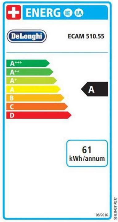 Etichetta energetica De'Longhi PrimaDonna Evo ECAM510.55.M