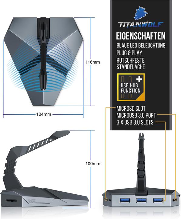 Immagine prodotto Titanwolf Pro Bundle (DE, Cablato)