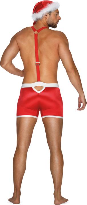 Actual product image Obsessive Mister Claus boxer shorts with braces and cap (3XL)