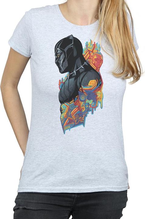 Actual product image Womens/Ladies Black Panther Profile Cotton T-Shirt (XL)