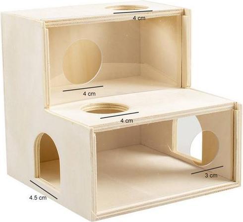 Produktbild Duvoplus Kletterhaus aus holz, 15x15x15cm