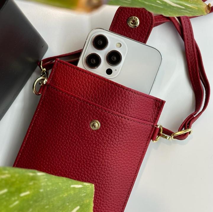 Produktbild PhoneLook Elegantes umhänge Etui universel für Smartphone bis 6.7 Zoll aus mit Brieftasche (Apple iPhone 15)