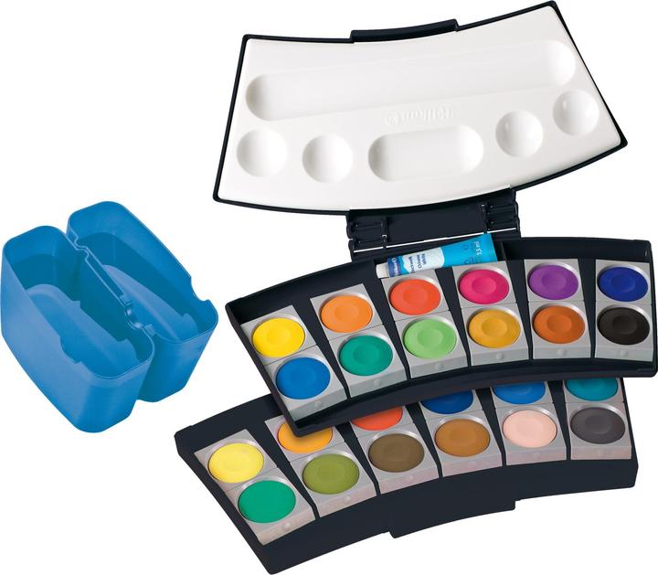 Actual product image Pelikan Opaque ink fountain ProColor 735, 24 colours, black/blue (Black/Blue, 24 ml)