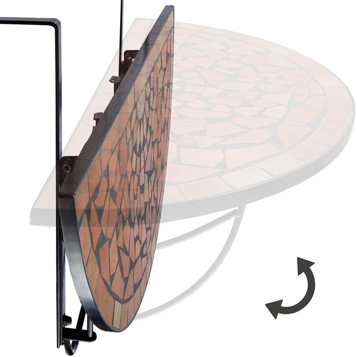 Image du produit tectake Table de balcon (76 cm)