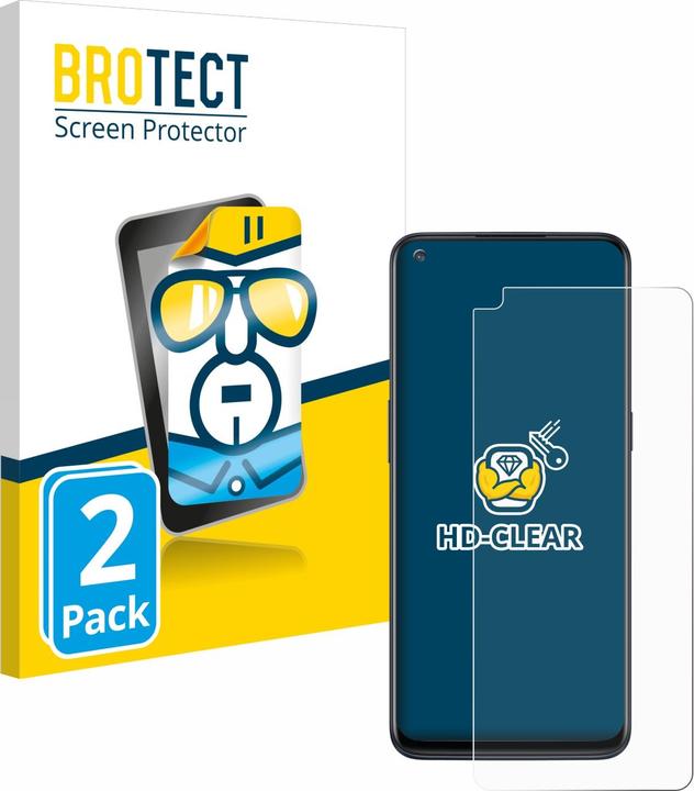 Productafbeelding BROTECT Schutzfolie Displayschutz Displayschutzfolie Folie Klar Transparent (2 Stuk, OnePlus Noord N10 5G)