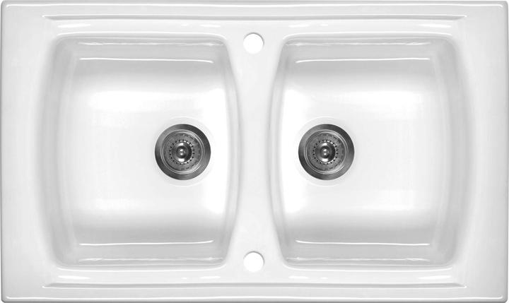 Image du produit No Name Evier céramique avec 2 cuves (64 cm, 50 cm)