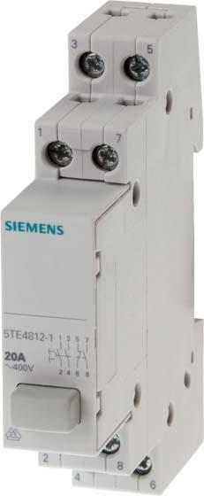 Produktbild Siemens Taster REG 3S 1Ö 20A 400VAC 1TE 5TE4812-1