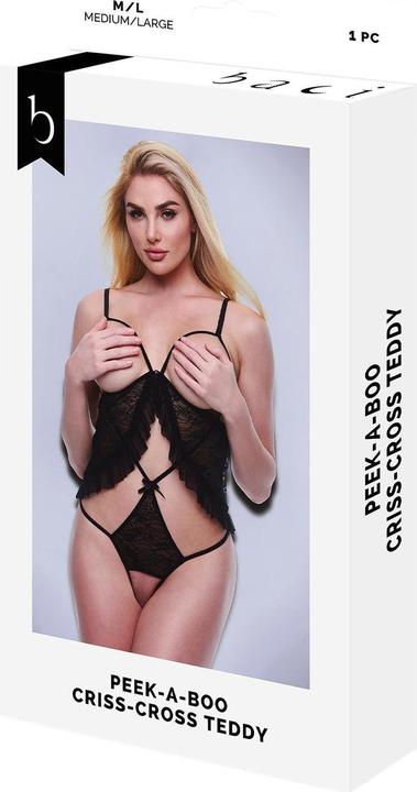Actual product image Baci Peekaboo Criss-Cross Teddy (M/L)