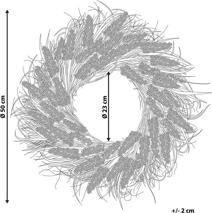 Actual product image Beliani Door wreath colourful with artificial flowers ø 50 cm CANDELARIA (50 x 7 x 50 cm)