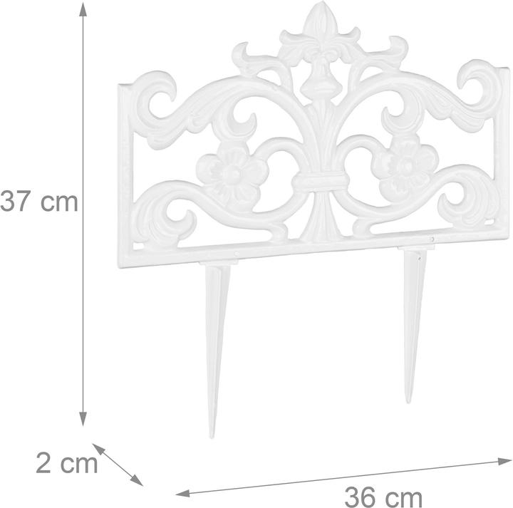 Actual product image Relaxdays Cast Iron Garden Fence (36 cm)