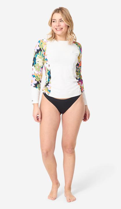 Image du produit Olaian T-shirt anti uv manches longues surf Femme - Kanika blanc et fleuri (L)