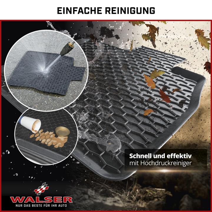 Actual product image Walser Rubber mats for Kia Rio and Kia Stonic BJ 2017 - today (2 front mats + 2 rear mats)