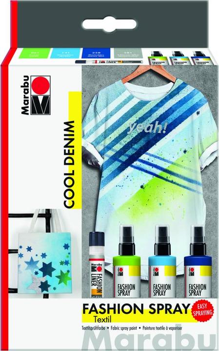 Actual product image Marabu fashion spray (Light blue, Light green, Dark Blue, 100 ml)