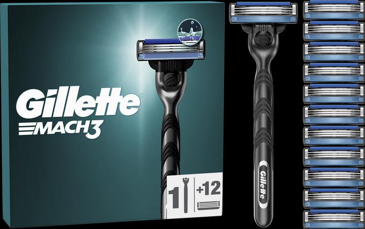 Produktbild Gillette Mach3 Systemklingen 12er + Handstück Ersatzklingen (1 x)