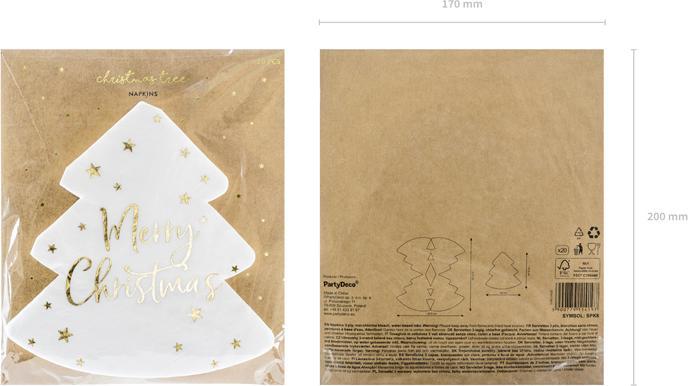 Immagine prodotto Partydeco Weihnachtsservietten (20 x, 2 x 17 x 18 cm)