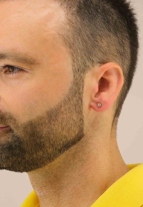 Immagine prodotto Muau Orecchini a perno con montatura a 6 manici (Oro giallo 750)