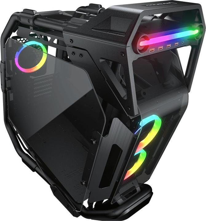 Cougar Boitier Moyen Tour ATX Cratus avec panneaux vitrés (Noir) (ATX, SSI CEB, mATX, Mini-ITX)