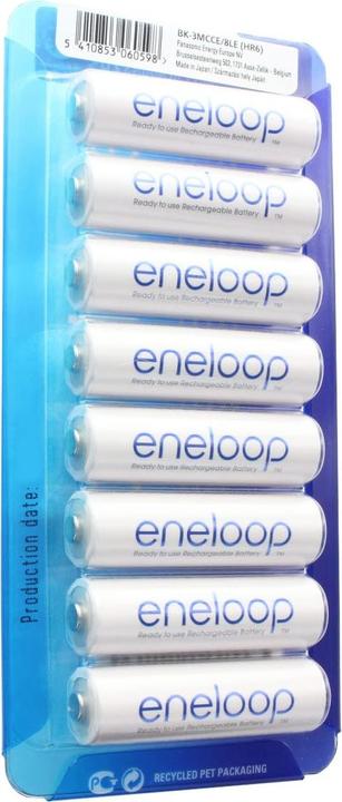 Immagine prodotto Panasonic Batteria ricaricabile Eneloop HR 3UTG 8BP Mignon AA 8-pack (8 pz., AA, 2000 mAh)