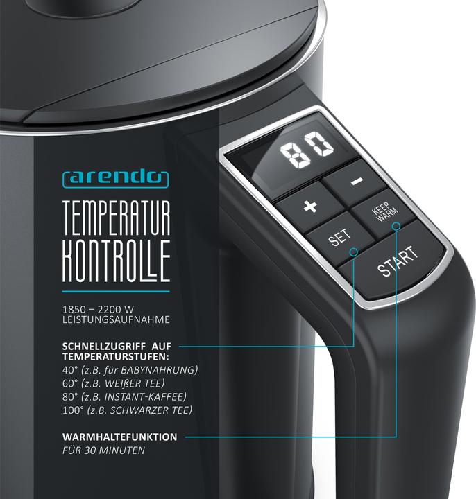 Image du produit Arendo Bouilloire avec réglage de la température (1.50 l)