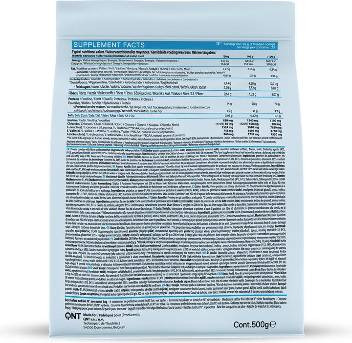 Nutritional values and ingredients QNT Light Digest Whey Protein (Vanilla, 1 pcs., 500 g)