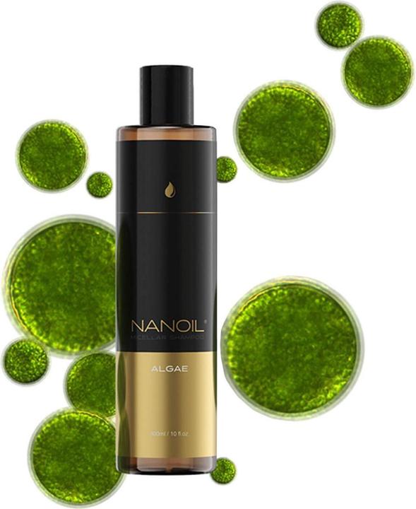 Actual product image Nanoil Micell shampoo with algae (300 ml, Liquid shampoo)