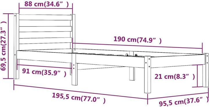 Image du produit VidaXL Bretta (90 x 190 cm)