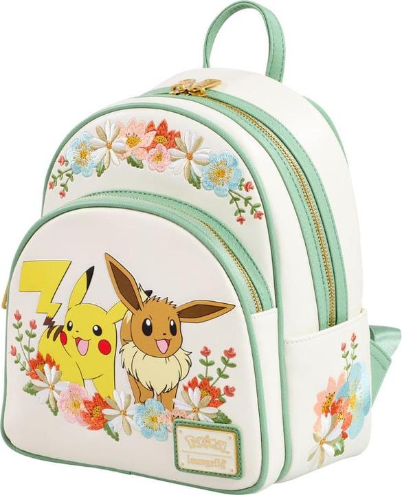 Actual product image Loungefly Pokemon by Mini Rucksack Pikachu & Eevee Floral