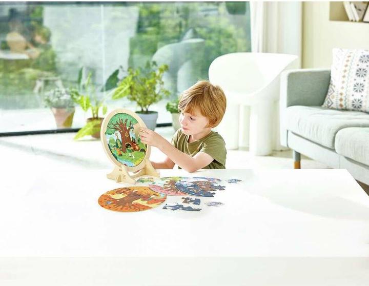Actual product image Hape 4-Seasons Layer Puzzle (10 pieces)