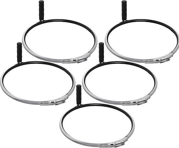 Actual product image Flora Bag holder, for 120 l capacity, pack of 5, silver / black. (5 x, 120 l)