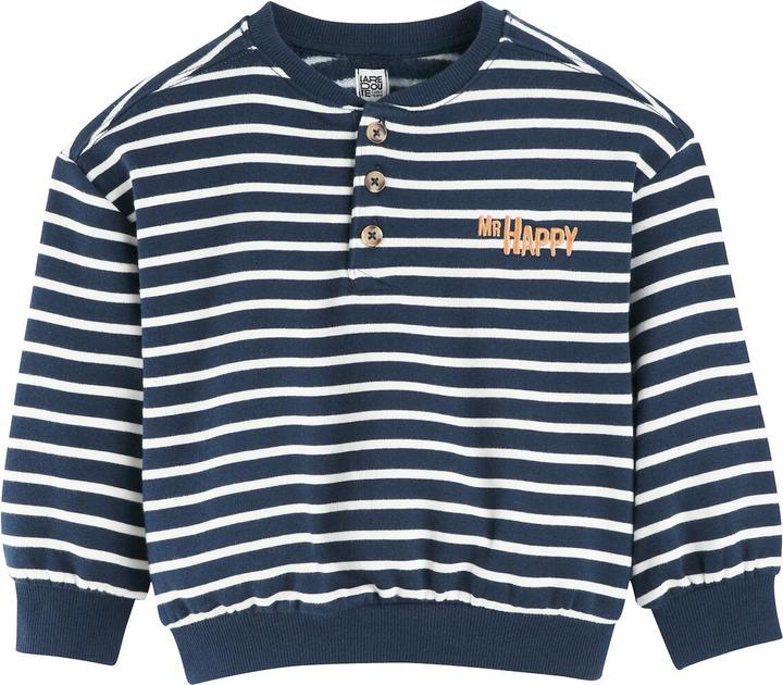 Produktbild La Redoute Collections Streifen-Sweatshirt mit Henley-Ausschnitt (94)