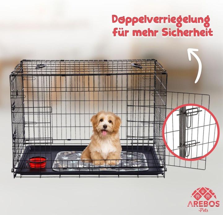 Immagine prodotto Arebos Hundekäfig (Cane, Chiusura di sicurezza)