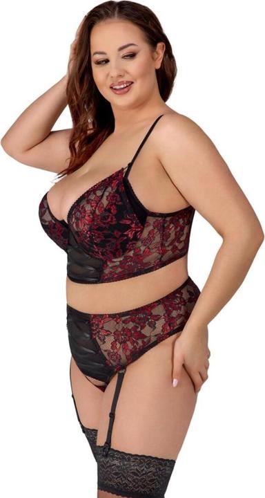 Produktbild Cottelli Collection BH Set schwarz/rot 95E/2XL (95 E)