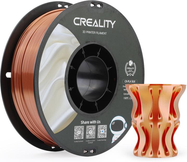 Actual product image Creality Filament PLA Silk (PLA, 1.75 mm, 1000 g, Brown)