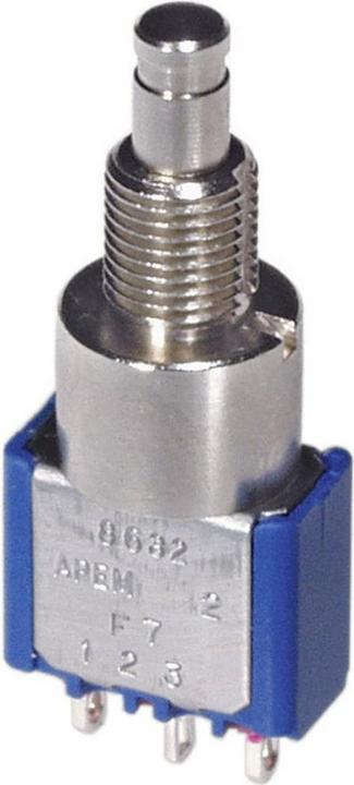 Actual product image APEM DPDT momentary pushbutton switch