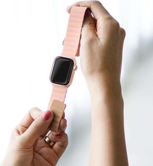 Image du produit Araree pasek Silicone Link Apple Watch 42/44/45/49mm biało-zielony/warm white-khaki AR70-01907C (Silicone)