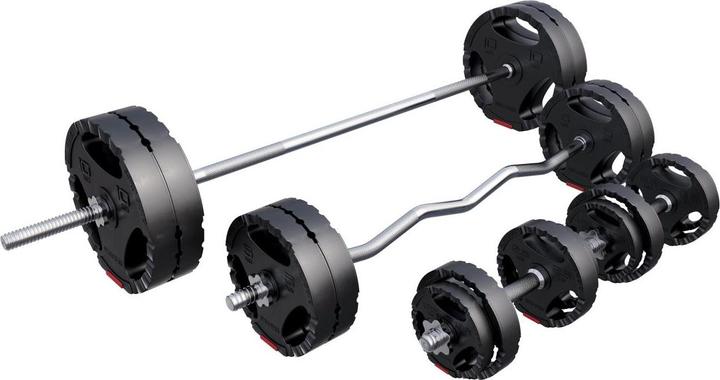 Immagine prodotto Gorilla Sports Set di bilancieri (4 x 1,25 kg, 4 x 2,5 kg, 4 x 5 kg, 4 x 10 kg)