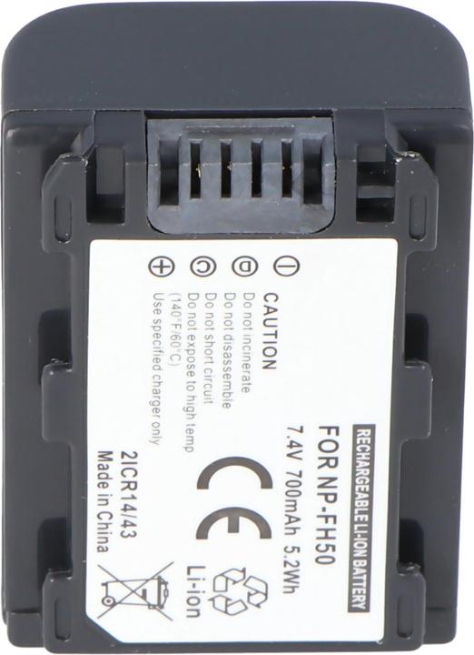 Actual product image AccuCell Sony NP-FH50 battery, H-series (Rechargeable battery)