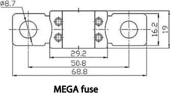 Actual product image Victron Energy Fuse link Victron MegaFuse (Solar system mounting material)