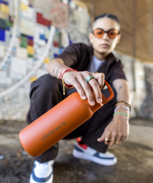 Actual product image LifeStraw Go Steel 1-litre (nordic noir) (1 l)