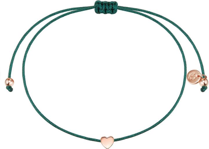 Actual product image Glanzstücke München Ladies heart sterling silver rose gold 15.0 - 22.0 cm, flexible adjustable - 10108 (22 cm, Sterling Silver)