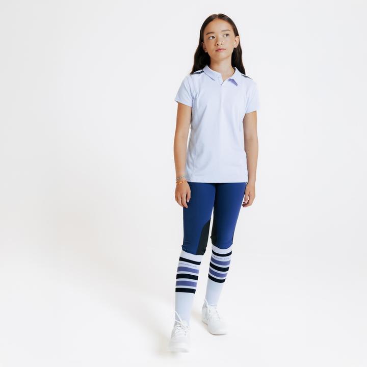 Actual product image Fouganza Reit-Poloshirt Club kurzarm lila (12, 13, 14)