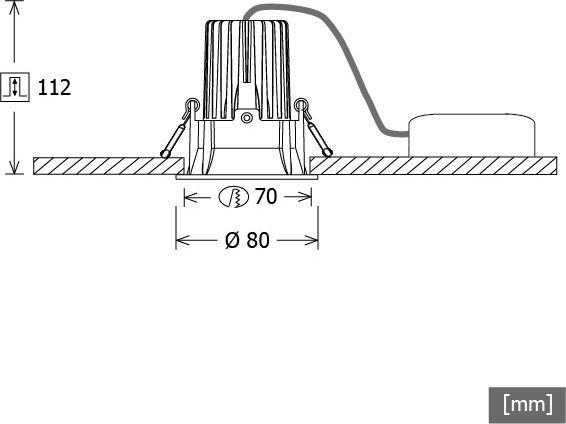 Actual product image LTS LED recessed spotlight (1100 lm)