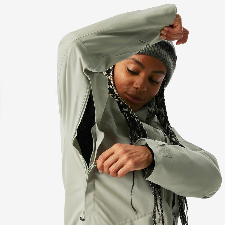Image du produit Wedze Veste de ski femme polyvalente et chaude - FR100 vert sauge (L)