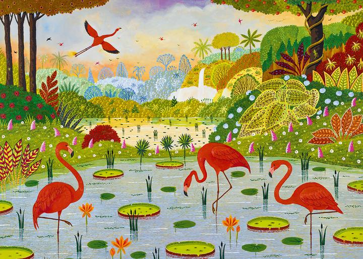 Produktbild Pieces & Peace Puzzle 1000 pieces Caribbean Flamingos (1000 Teile)